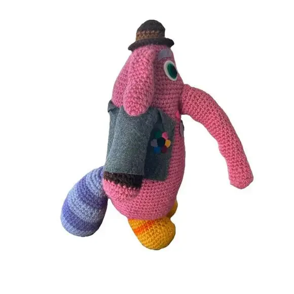 Home Made Crocheted 17” Bing Bong Plush Disney Inside Out Movie Super Unique - Picture 3 of 7
